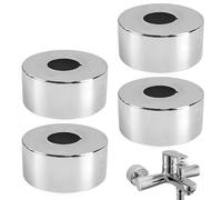 Riisoyu Rosace de Robinet, 66 x 25 x 30 mm Rosace Mitigeur Douche Acier Inoxydable pour Chauffage Cache Tuyau Radiateur Garniture Pour Robinet de Douche Muraux pour Cuisine Salle de Bain 4 Pièces