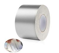 Riisoyu Ruban Butyle de Papier D'Aluminium, 5m x 10cm Bande D'étanchéIté Autocollante Ruban Adhésif Étanche en Caoutchouc Butyle Aluminium Imperméable Pour Façades Trou Fissure de Surface