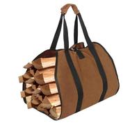 Riisoyu Sac de Transport pour Bois de Chauffage, Toile Sac à Bûche Cheminée Pliable Sac Transport Buches Résistant à Eau avec Poignées Solide pour Poêles à Bois Bûches Camping Accessoires, 98x46cm