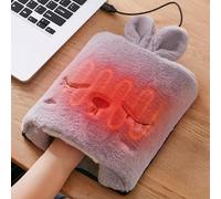 Riisoyu Tapis de Souris USB Chauffant Mignon Lapin - Chauffe-Mains Réutilisable pour Ordinateur - Coussin Chauffant