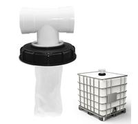 Riisoyu Té IBC en T avec Filtre, 165mm Accessoires de Réservoir IBC avec DN 150 Filtre à Eau de Pluie en Nylon avec Filtre Lavable pour Réservoir d'eau De Pluie IBC