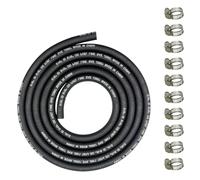 Riisoyu Tuyau D'essence Kit, 2.4 Metro Ø 8mm Manguera de Gasolina Manguera Combustible Línea de Combustible Kit con 10 Piezas Abrazadera Mangueras pour Tondeuse à Gazon Générateur de Bateau