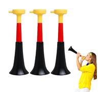 Riisoyu Vuvuzela Lot de 3 trompettes en plastique très bruyantes - Cornes pliables pour les fans de football - Stade et fêtes sportives