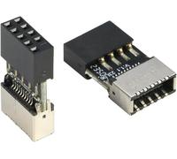 RIITOP Adaptateur d'extension USB 2.0 vers USB 3.2 Gen 1 pour carte mère avec prise type E Key-A femelle panneau avant femelle vers 9 broches adaptateur de conversion interne