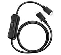 RIITOP Câble d'interrupteur USB type C On Off 1 m 10 Gbps, câble USB 3.1 C vers C avec interrupteur, prise en charge vidéo/données et charge rapide PD 20 V/3 A