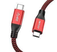 RIITOP Câble USB C vers USB C [100 W, 1,5 m], câble USB 3.2 Gen2 × 2 avec E-Marker, données 20 Gbit/s, charge rapide PD 20 V/5 A, vidéo 4 K @ 60 Hz pour MacBook Pro, iPad Pro, moniteur et SSD USB-C