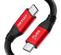 RIITOP Câble USB C vers USB C de 4,5 m, 10 Gbit/s, 100 W, charge rapide, câble de charge rapide USB de type C vers C 20 V 5 A