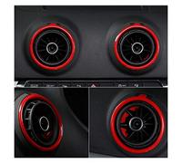 RIJPEX Garniture Couverture D'AéRation pour A3 S3 RS3 8V 2013 2014 2015 Intérieur Voiture Climatisation Sortie Garniture Anneau Couverture Anneau Extérieur Refit Accessoires(Rouge)