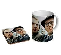 Rik Mayall Richard Bottom Tasse à café en céramique + sous-verre Coffret cadeau
