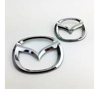 RIKCAT Auto Emblème du Logo Badge pour Mazda MX-5 2005-2015,Capot Avant Arrière Emblème Autocollant Ornements Emblème Accessoires de Voiture,Silver