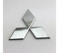 RIKCAT Auto Emblème du Logo Badge pour Mitsubishi L200 2010-2015,Capot Avant Arrière Emblème Autocollant Ornements Emblème Accessoires de Voiture,Silver