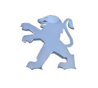 RIKCAT Auto Emblème du Logo Badge pour Peugeot 208 2012-2019,Capot Avant Arrière Emblème Autocollant Ornements Emblème Accessoires de Voiture,Silver-S