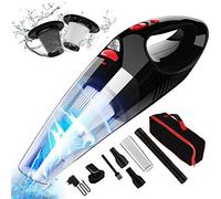 RIKIN Aspirateur à Main sans Fil 8500 Pa Aspirateur Voiture Rechargeable Aspirateur de Table Puissant 120 W Portable avec Lampe LED Filtre HEPA pour Maison Voiture Bureau Table Canapé