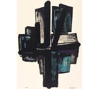 Rikin Liuff Abstrait Pierre Soulages Affiche Pierre Soulages Toile Art Mural Pierre Soulages Impressions Cadeaux Peinture Pour Décoration D’intérieur Photo 40x65cm Sans Cadre