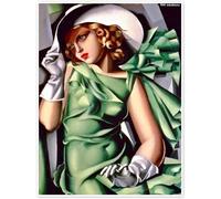 Rikin Liuff Affiche de la jeune fille par Tamara de Lempicka Peinture sur toile Tamara de Lempicka Estampes Peintures murales esthétiques pour la maison 40x50cm Sans cadre