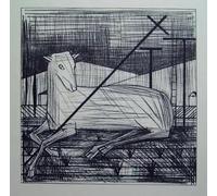 Rikin Liuff Affiche de The Goat by Bernard Buffet Imprimés vintage Art mural abstrait Tableau Bernard Buffet Toile de décoration de chambre 30x30cmx1 sans cadre