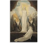 Rikin Liuff Affiche William Blake《La Résurrection de Lazare》Peinture abstraite murale Tableau William Blake Estampes sur toile pour la décoration du bureau à domicile 40x55cm sans cadre