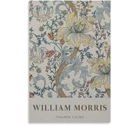 Rikin Liuff Affiche William Morris Golden Lily Art mural vintage Peinture florale vintage Peintures William Morris pour décoration intérieure 40x60cm sans cadre