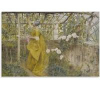 Rikin Liuff Carl Larsson The Vine Prints Carl Larsson Affiche Scènes de vie Automne Wall Art Canvas Painting Retro Picture for Home Wall Decor 50x75cm Sans cadre