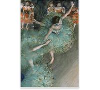 Rikin Liuff Célèbres Affiches et gravures d’Edgar Degas《Danseur en Vert》Art Mural Edgar Degas Peinture De Toile pour La Maison Murale Art Déco Pictrue 40x60cmx1 sans Cadre