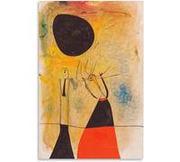 Rikin Liuff Deux personnages par Joan Miro Affiche murale abstraite Tirages Joan Miro Tableau moderne sur toile Peinture surréaliste pour la décoration intérieure 40x55 cm Sans cadre