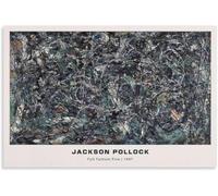 Rikin Liuff Full Fathom Five par Jackson Pollock affiche et peinture abstraite toile Prinrs Jackson Pollock Wall Art pour la décoration murale de la maison 16x24inx1 sans cadre
