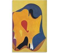 Rikin Liuff Joan Miro Plans de Surréalisme Art mural rouge Affiche sur toile Joan Miro Peinture abstraite orange pour bureau Décoration murale 40x55cm sans cadre