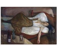 Rikin Liuff Le lendemain par Edvard Munch Affiche murale abstraite Tableau Edvard Munch Peindre et peindre des estampes pop pour la décoration de la chambre 16x20 pouces sans cadre