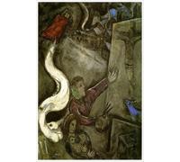 Rikin Liuff Marc Chagall《L’âme de la ville》Affiche et impressions Surréalistes Personnes Toile Art Mural Marc Chagall Peinture pour la maison Photo Décor 50x70cm Sans Cadre