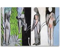 Rikin Liuff Matisse Affiche Impressions Esthétiques Art Mural Abstrait《Baigneurs Au Bord D’une Rivière》Tableau Henri Matisse Peinture Sur Toile Pour La Maison Décoration Murale 40x60cm Non encadré