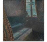 Rikin Liuff Nuit à Saint Cloud par Edvard Munch Art mural Tableau vintage Peinture sur toile Affiche et tirages d’Edvard Munch pour la décoration intérieure 40x40cmx1 sans cadre