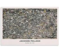 Rikin Liuff Numéro 28 par Jackson Pollock affiche et peinture abstraite toile Prinrs Jackson Pollock Art mural pour bureau à domicile décoration murale 16x24inx1 sans cadre