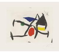 Rikin Liuff Peinture abstraite de Joan Miró《The Sun City》Affiche et estampes Vintage Œuvres murales Joan Miró pour salon Décoration 50x50cmx1 sans cadre