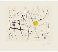 Rikin Liuff Peinture abstraite de Joan Miró《The Sun City》Affiche et estampes Vintage Œuvres murales Joan Miró pour salon Décoration 40x50cmx1 sans cadre