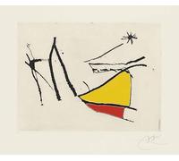 Rikin Liuff Peinture abstraite de Joan Miró《The Sun City》Affiche et estampes Vintage Œuvres murales Joan Miró pour salon Décoration 40x50cmx1 sans cadre