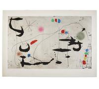 Rikin Liuff Peinture abstraite de Joan Miró《The Untitled》Affiche et estampes Vintage Œuvre murale Joan Miró en toile pour salon Décoration 40x60cmx1 sans cadre