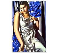Rikin Liuff Portrait de Mme Affiche par Tamara de Lempicka Toile Peinture Tamara de Lempicka Estampes Esthétique Peinture murale pour la maison 40x50cm Sans cadre