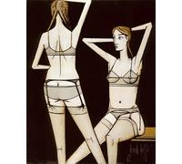 Rikin Liuff The Twin by Bernard Buffet Affiche et estampes Personnes abstraites Illustration murale Bernard Buffet Toile Peinture pour la décoration de la chambre 40x55cm Sans cadre