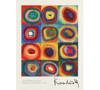 Rikin Liuff Wassily Kandinsky Impressions Anneau concentrique Affiche Wassily Kandinsky Art mural moderne Peinture sur toile pour salle de bain Décoration murale Photo 40x55cm Sans cadre