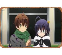 Rikka Takanashi, Love Chunibyo & Other Delusions, Yuta Togashi Anime Poster Décoration murale rétro en métal Plaque en métal 20,3 x 30,5 cm