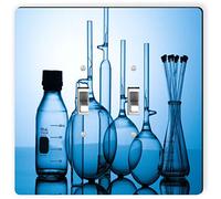 Rikki Knight 1079 Plaque d'interrupteur à double bascule chimie science laboratoire