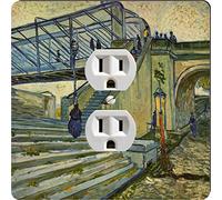 Rikki Knight 1467 Outlet Plaque de sortie Van Gogh Art The Bridge At Tringquetaill Design Outlet