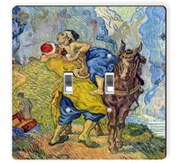 Rikki Knight 1472 Double interrupteur Van Gogh Art The Good Samaritan