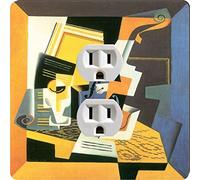 Rikki Knight 2947 Outlet Juan Gris Art Violon & Verre Design Outlet Plate