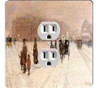 Rikki Knight 2954 Outlet Childe Hassam Art An Urban Fairy Tale Land Plaque de sortie