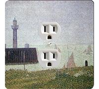 Rikki Knight 3054 Outlet Georges-Pierre Seurat Art Harbor In Honfleur Design Outlet Plate