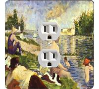 Rikki Knight 3083 Outlet Plaque de sortie piscine Georges-Pierre Seurat Art