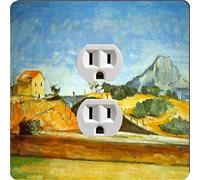 Rikki Knight 3415 Outlet Paul Cezzane Art Railway Cutting Design Outlet Plate