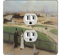 Rikki Knight 3467 Outlet Berthe Morisot Art View of Paris from Trocadero Design Outlet Plate