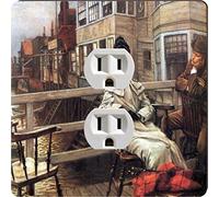 Rikki Knight 3682 Outlet Plaque de sortie design James Tissot Art On The Ferry Waiting #1